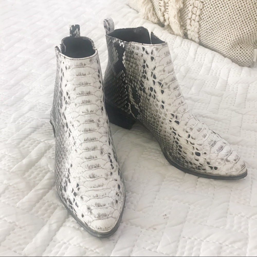 Asos Snake Print Ankle boots Size 7.5